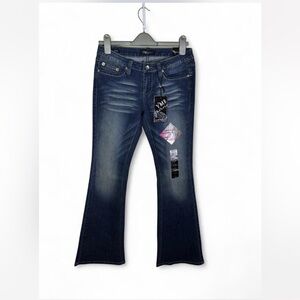 YMI Dark Blue Flare Jeans for Women